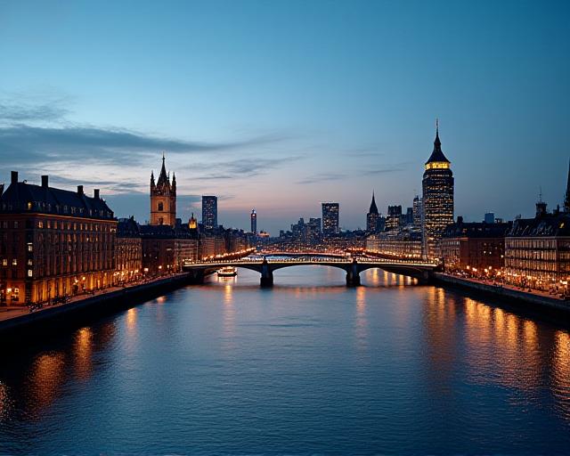 View of London cityscape near Waterloo Bridge, representing our authoritative presence